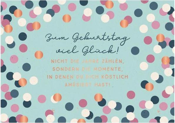 Produktbild Postkarte Vintage Art bedruckt mit Muster Konfetti