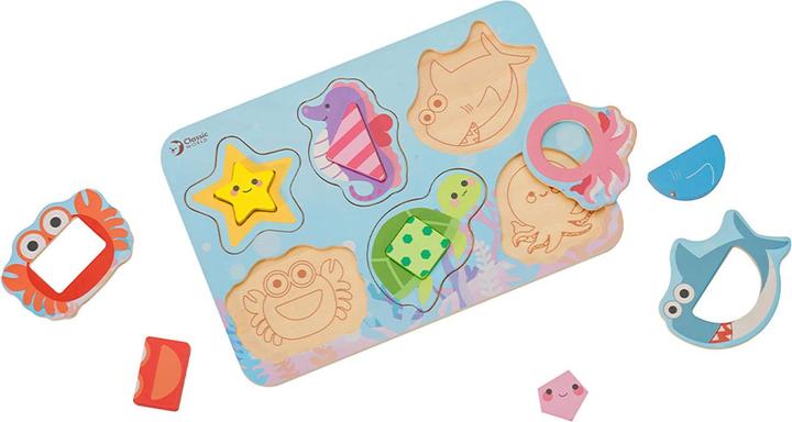 Immagine prodotto Classic World Puzzle di legno con animali marini, 13 pezzi. (13 pezzi)