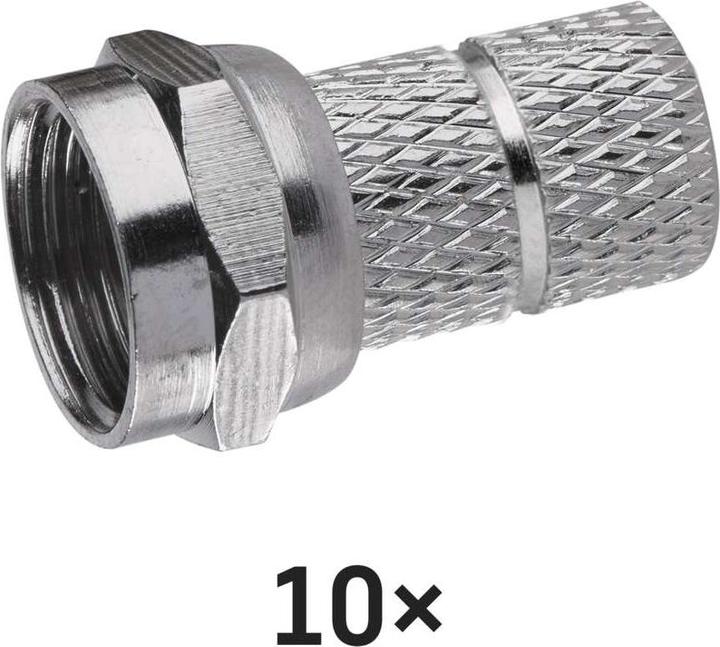 Emos Connector F-connector for coaxial cable CB113, 10 pcs.