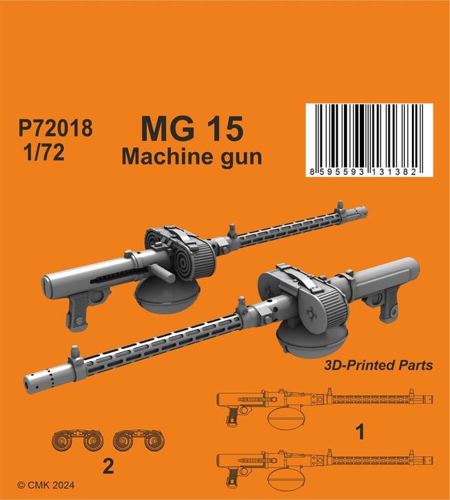 Image du produit CMK MG 15 German WWII Machine gun (2 pcs)