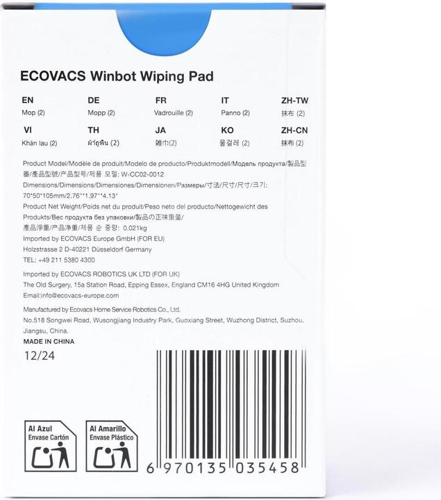 Produktbild Ecovacs WCC020012