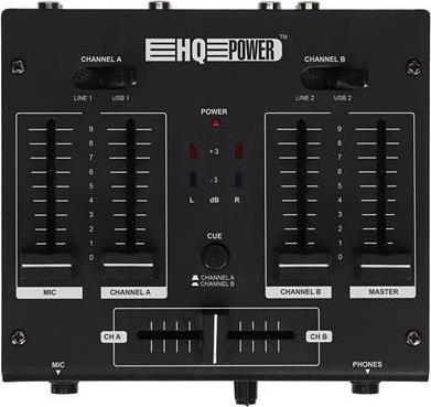 Produktbild HQ Power 2-Kanal-Mischpult Mit 2 Usb-Eingängen (Studio- und Livemixer)