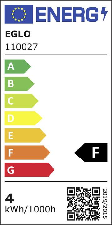 Energy Label EGLO Illuminant (E14, 4 W, 350 lm, 1 x, F)