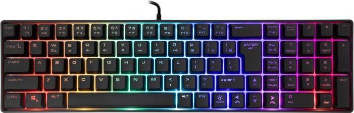 White Shark Tastiera a membrana Shark Gaming GLADIUS, layout US, nero (GK-001114) (DE, Cablato)