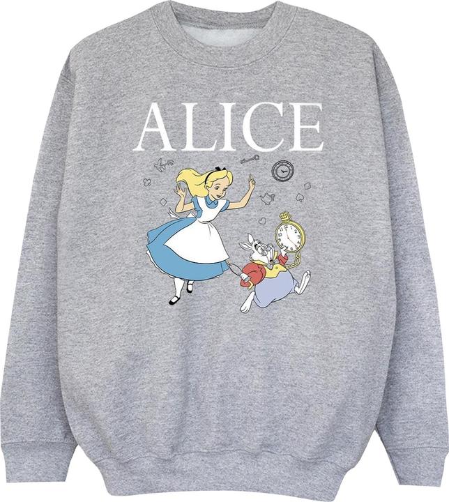 Produktbild Disney Alice im Wunderland Mädchen folgen dem Kaninchen Sweatshirt (116)