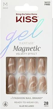 KISS Gel Fantasy Magnetic Gel Nails Drama - 28 Pieces