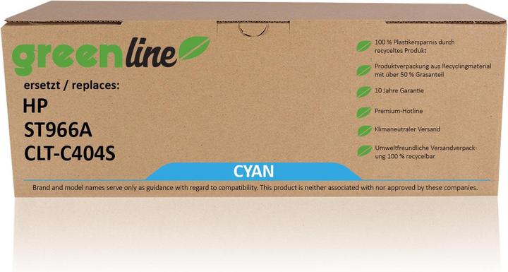 Actual product image Inkadoo Toner greenline replaces HP ST 966 A / CLT-C404S toner, cyan Cyan (C)