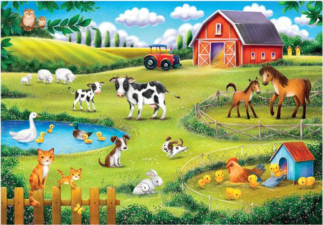 Actual product image Clementoni Puzzle Super Colour The Animal Farm, 30 pieces. (30 pieces)