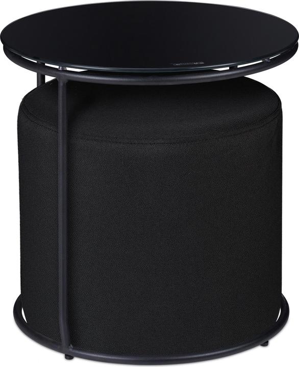 Produktbild Relaxdays Beistelltisch mit Hocker (40 x 40 x 40 cm)