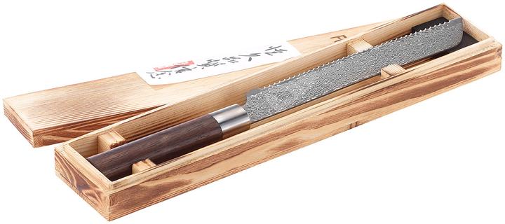 Produktbild Tokio Kitchenware Handgefertigtes Marken-Damast-Brotmesser mit 20-cm-Klinge (20 cm)