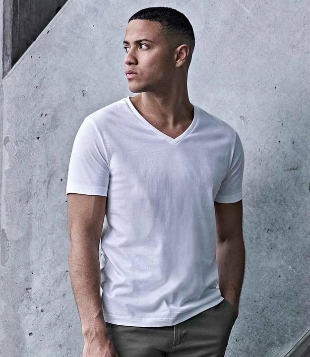 Actual product image Tee Jays Mens Sof V Neck T-Shirt (XXL)