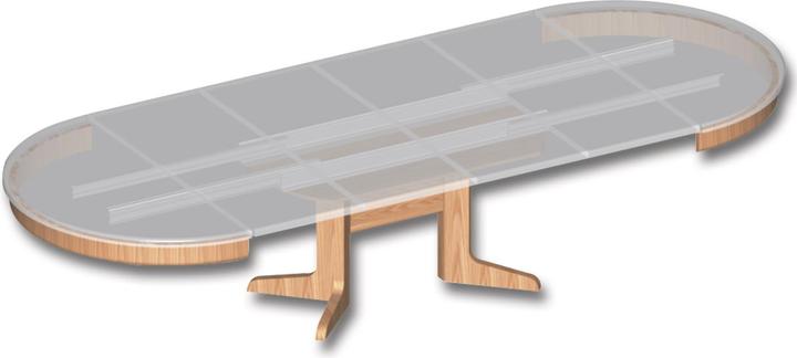Actual product image Pöttker Extension table runner ALU 77, extension length 2543 mm, tops 3x500, aluminium