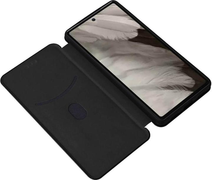 Produktbild Cover-Discount Google Pixel 7a - Carbon Look Flip Case schwarz (Google Pixel 7a)