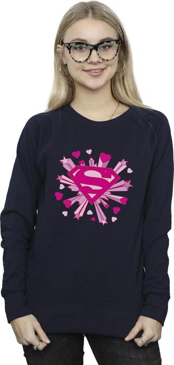 Produktbild Superman Pink Hearts And Stars Logo Sweatshirt (L)