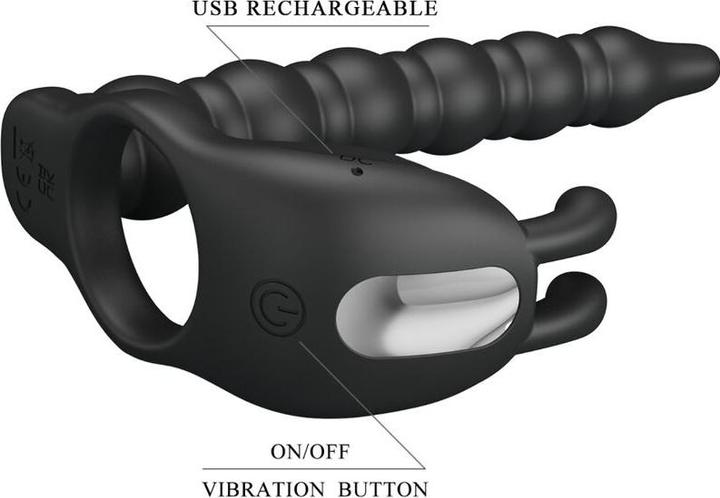 Image du produit Pretty Love Anneaux De Pénis Blackney Avec Plug Vibrant