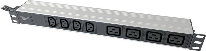 Image du produit Digitus Prises aluminium 1U, montage en rack, 4x C13, 4x C14, 2x 16A Plug, extrémité ouverte