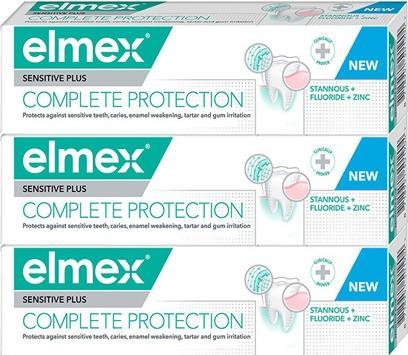 Image du produit Elmex Toothpaste Sensitiv e Plus Protection complète Tripack 3 x 75 ml (75 ml)