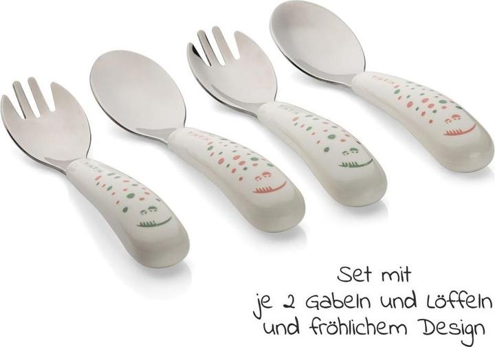 Produktbild MiaMia Esslernbesteck Esslern Besteck-Set 4-teilig mit ergonomsichen Griffen