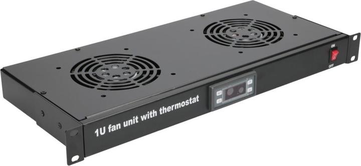 Actual product image Extralink 19/" RACK MOUNT FAN PANEL (2 FANS) WITH THERMOSTAT