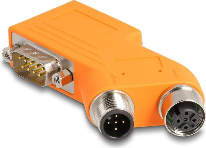 Image du produit Delock D-Sub 9 mâle et femelle vers M12 mâle et femelle