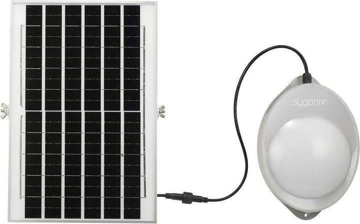 Produktbild Sygonix SY-5596934 Solar-Wandstrahler mit Bewegungsmelder 10W Neutralweiss Grau (250 lm, IP44)