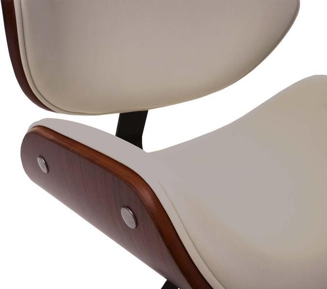 Image du produit Swisshandel24 Chaise de bureau, chaise de bureau pivotante, chaise de bureau en bois courbé, aspect noyer, rétro