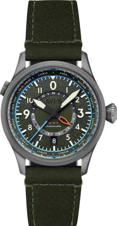 Produktbild AVI-8 AV-4120-05 Wingman Worldtimer GMT (Fliegeruhr)