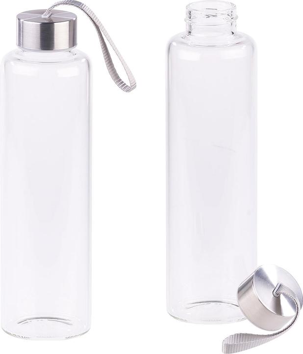 Immagine prodotto Pearl Set di 2 bottiglie di vetro borosilicato per bere (0.55 l)
