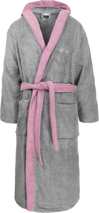 Normani Peignoir de bain en coton éponge pour femme, bicolore - OEKO-TEX® 100 - 8783