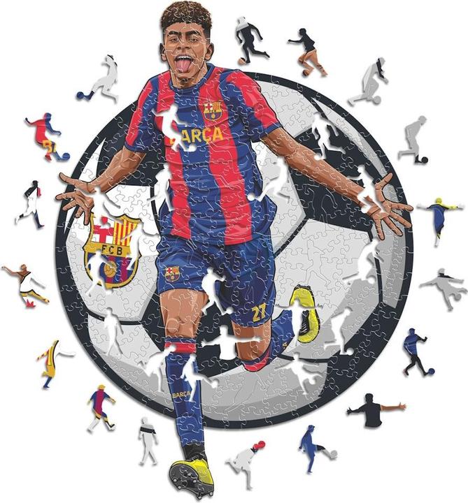 Actual product image Iconic FC Barcelona - Lamine Yamal - Wooden puzzle size M (270 pieces) (270 pieces)