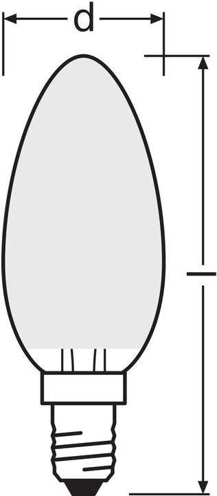 Produktbild Osram Led Base Classic B (E14, 4 W, 470 lm, 2 x, E)