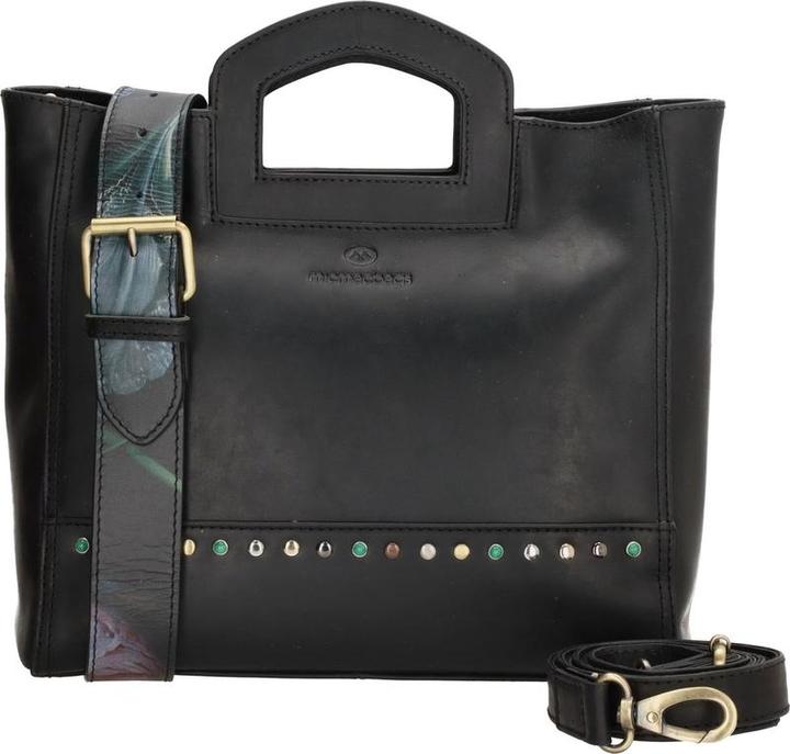 Micmacbags Hide & Stitches Meisterwerk Handtasche - Schwarz - 100% Leder