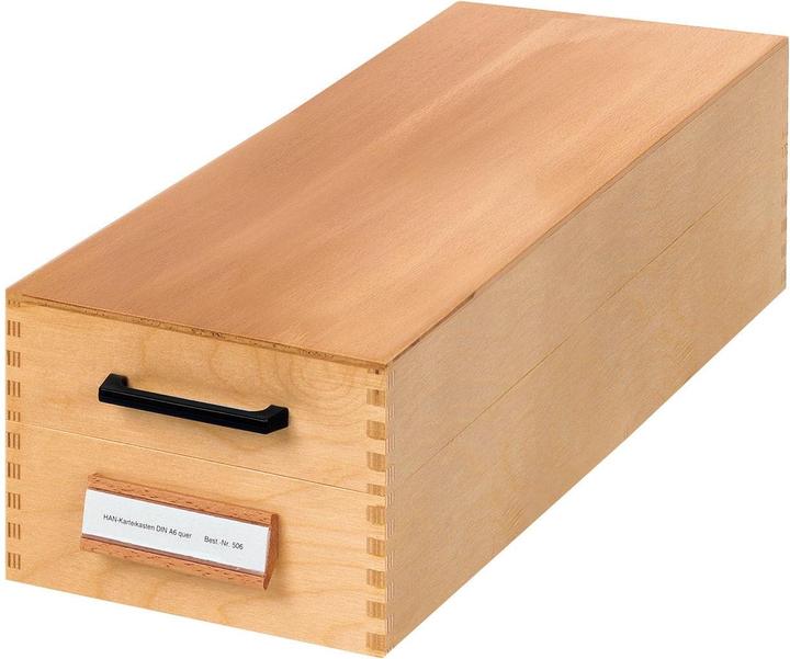 Actual product image Han Wooden card index box (A7, Across)
