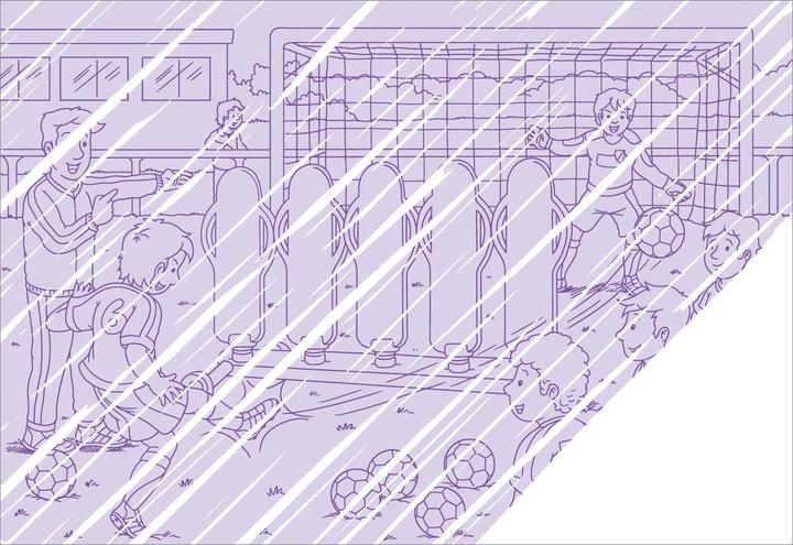 Actual product image Tessloff Magic colouring book. Football