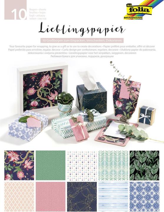 Actual product image Folia Motif paper favorite paper all year (Wrapping paper, 5 x)