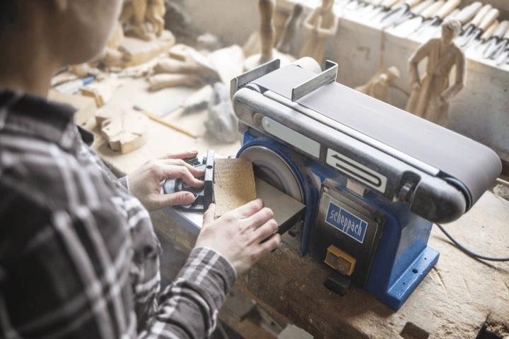 Produktbild Scheppach Band- und Tellerschleifer BTS800 (Doppelschleifer, Bandschleifer, 370 W)