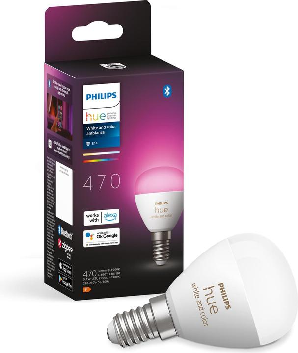 Actual product image Philips Hue White & Color Ambiance Chandelier (E14, 18360000 W, 470 lm, 1 x, F)