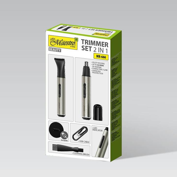 Actual product image Maestro Zestaw trymerów 2w1 USB MR-666