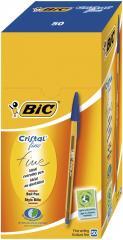 Productafbeelding Bic Pen Cristal Fijn Zwart 0,3 mm (50 stuks) (Zwart, 50 x)