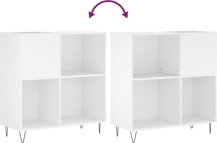 Produktbild VidaXL Plattenschrank Weiss 84,5x38x89 cm Holzwerkstoff, Farbe
