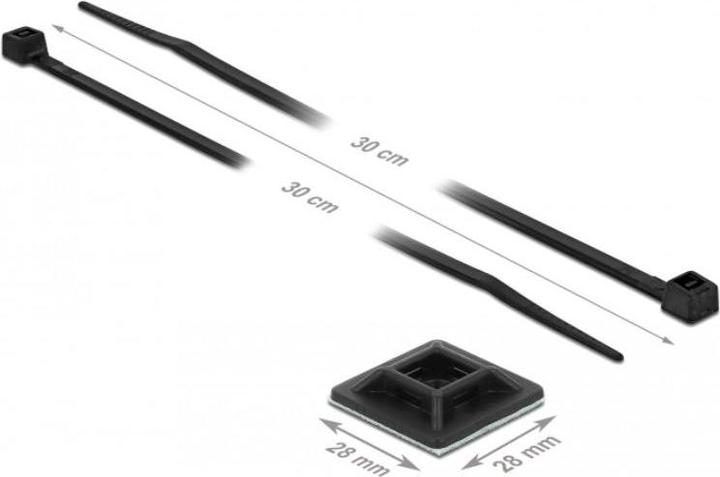 Actual product image Delock Cable tie holder (Plastic cable ties, 28 mm, 10 pcs.)