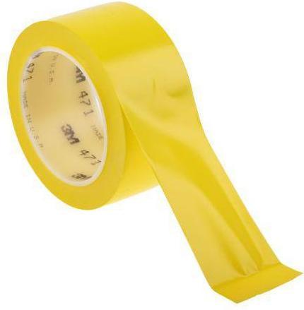 Image du produit 3M Scotch 471 Yellow Vinyl 33m Lane Marking Tape, 0.14mm Thickness (50 mm)