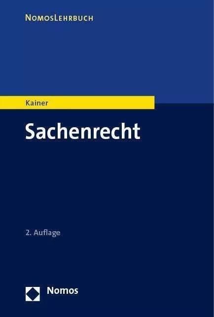 Actual product image Sachenrecht (German, Friedemann Kainer, 2023)