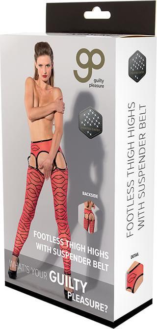 Actual product image Guilty Pleasure Gp Printed Thigh Highs With Suspender S (S)