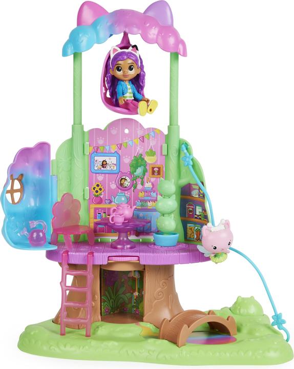 Actual product image Gabby's Dollhouse Kitty's Fairy's Garden Treehouse