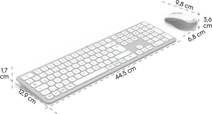 Produktbild Hama WK-550 Tastatur-Maus-Set kabellos weiss (DE, Kabellos)