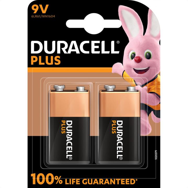 Produktbild Duracell Plus Power (2 Stk., 9V Block, 580 mAh)