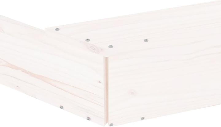 Produktbild VidaXL Sandkasten mit Sitzen Weiss Achteck Massivholz