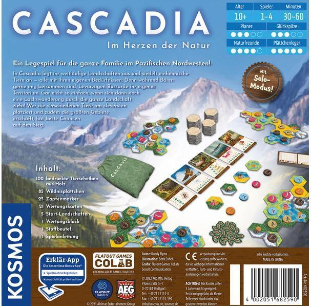Produktbild Kosmos Familienspiel Cascadia – Im Herzen der Natur (Deutsch)