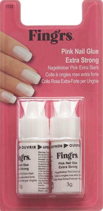 Immagine prodotto Fing'rs Colla per unghie Pink Bond extra forte 2 x 3 gr (Colla per unghie, Trasparente)